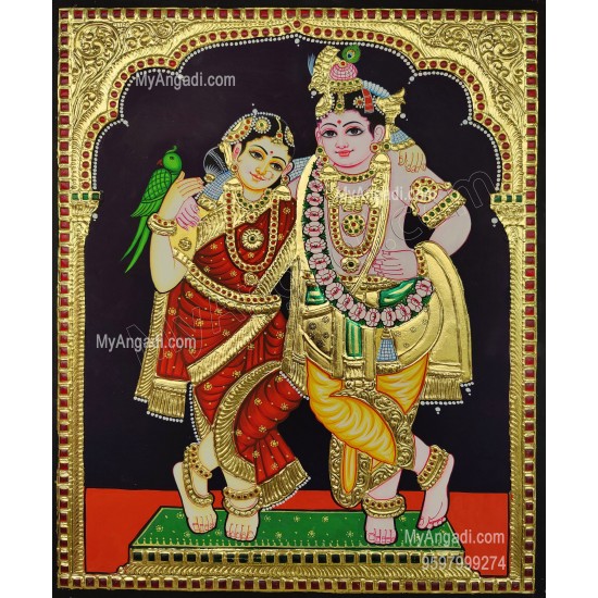 Radha Krishna Tanjore Painting