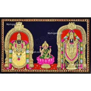 Balaji Thayar with Lakshmi Tanjore Painting