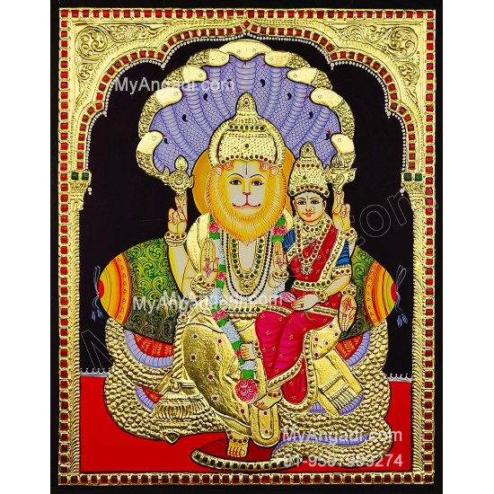 Lakshmi Narasimmar Tanjore Painting Lakshmi Narasimmar Tanjore Painting