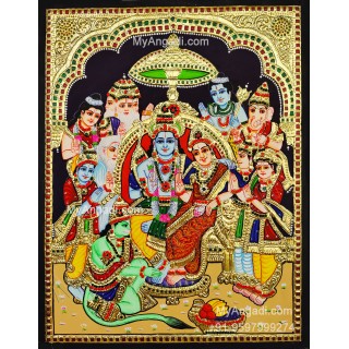 Ramar Pattabhishekam Tanjore Painting