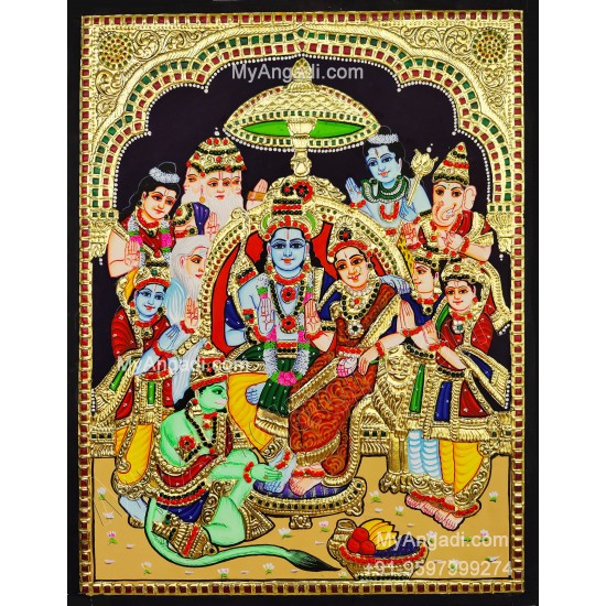 Ramar Pattabhishekam Tanjore Painting Ramar Pattabhishekam Tanjore Painting