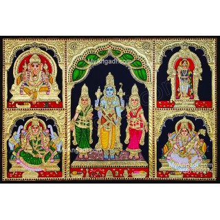 5 Panel Tanjore Painting