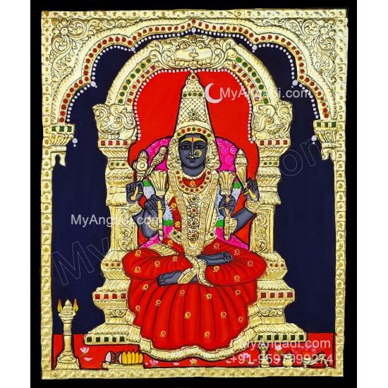 Kamatchi Amman Tanjore Painting