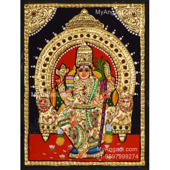 Kamatchi Amman Tanjore Painting