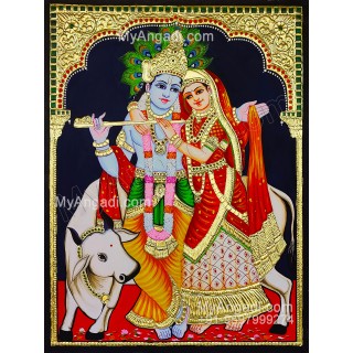 Radha Krishna Tanjore Painting