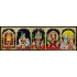 Simahadri appanna, Krishnar, Perumal with Garudan and Hanuman, Lalitha Devi, Ram Sita  5 Panel Tanjore Painting