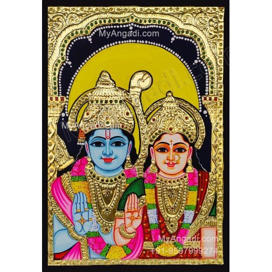 Ram Sita Tanjore Painting