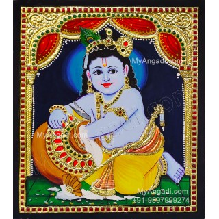 Butter Krishna Tanjore Painting