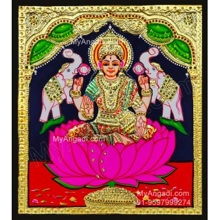 Gajalakshmi Tanjore Painting