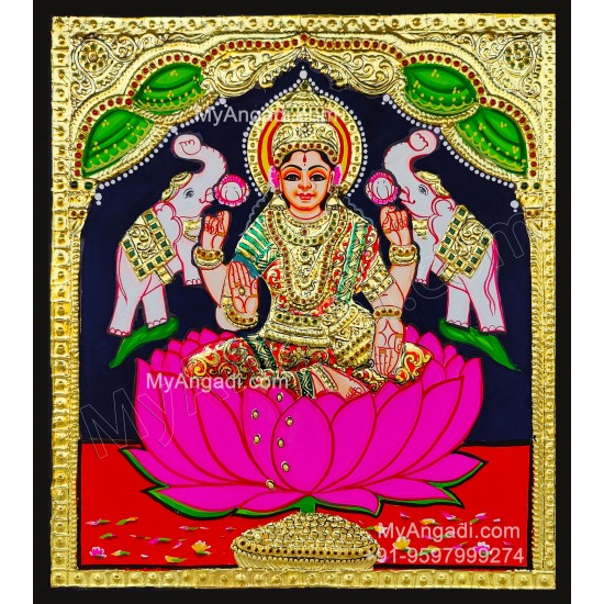 Gajalakshmi Tanjore Painting