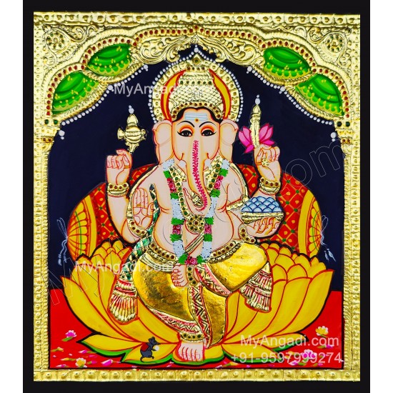 Ganesha Tanjore Painting Ganesha Tanjore Painting