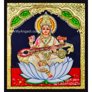 Saraswathi Tanjore Painting