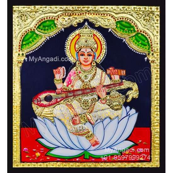 Saraswathi Tanjore Painting