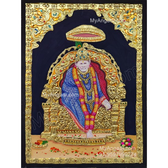 Saibaba Tanjore Painting Saibaba Tanjore Painting