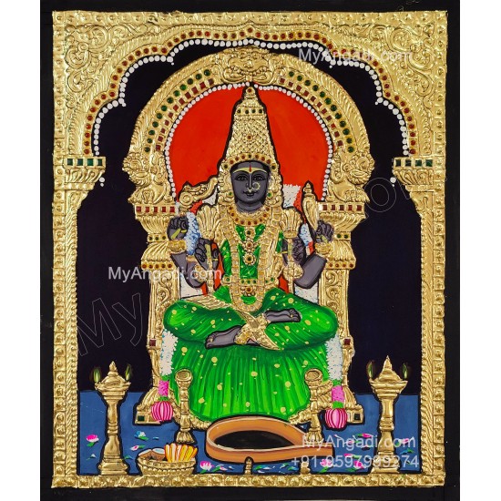 Kamatchi Amman Tanjore Painting