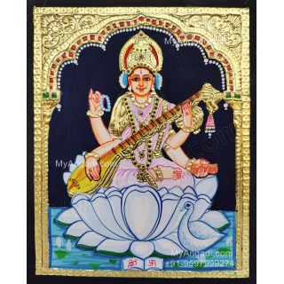 Saraswathi Tanjore Painting