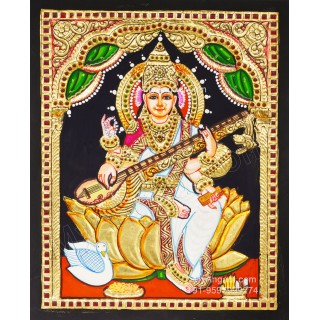 Saraswathi Tanjore Painting