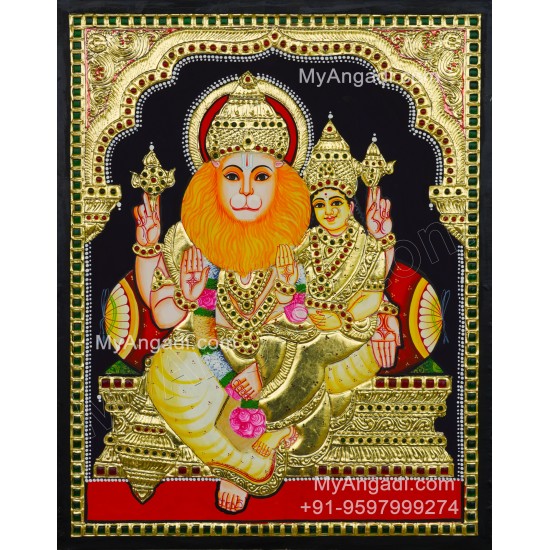 Lakshmi Narasimmar Tanjore Painting