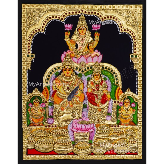 Kuber Lakshmi Tanjore Painting