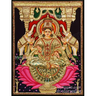 Gajalakshmi 2d Tanjore Painting