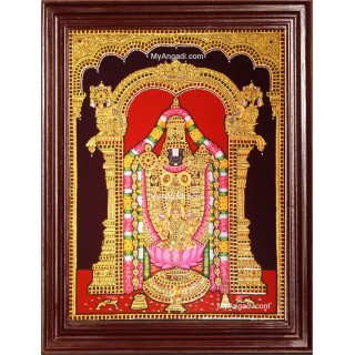 Balaji with Lakshmi Tanjore Painting