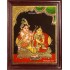 Krishna Combing Radha Hair Tanjore Painting