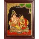 Krishna Combing Radha Hair Tanjore Painting Krishna Combing Radha Hair Tanjore Painting