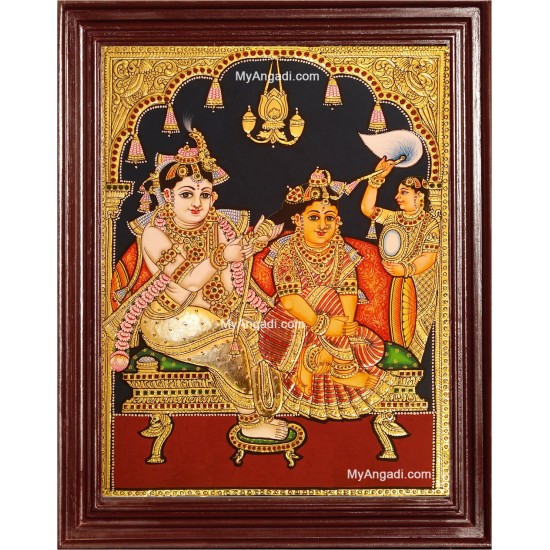 Jada Krishna Tanjore Painting