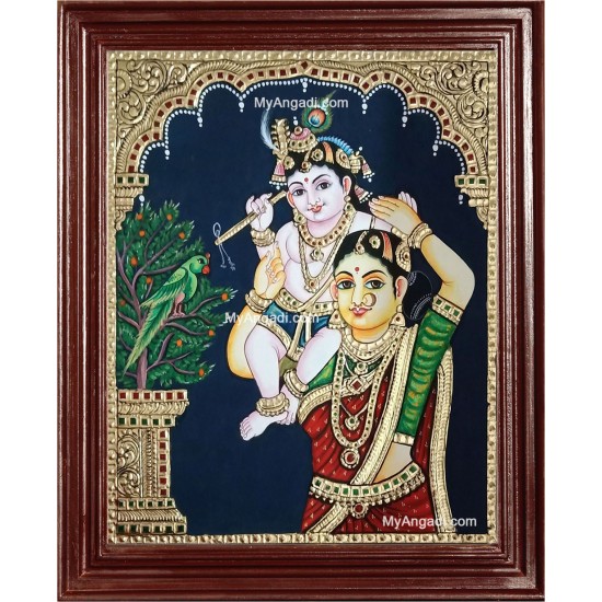 Yashoda Krishna Tanjore Painting Yashoda Krishna Tanjore Painting