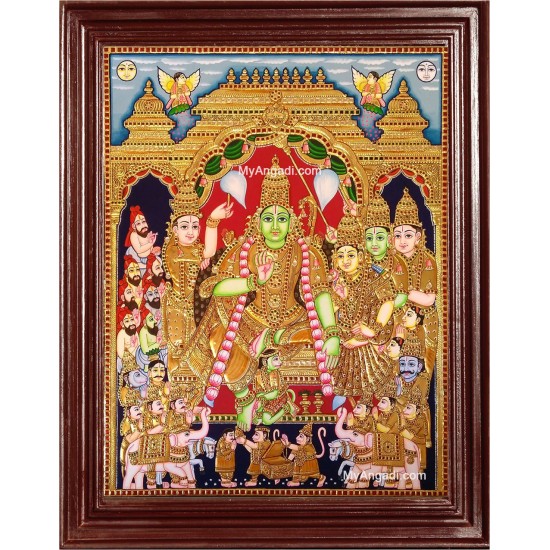 Sri Rama Pattabhishekam Tanjore Painting