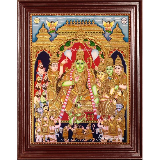 Sri Rama Pattabhishekam Tanjore Painting Sri Rama Pattabhishekam Tanjore Painting