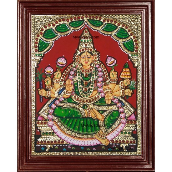Ashta Lakshmi Tanjore Painting, AshtaLakshmi Tanjore Painting