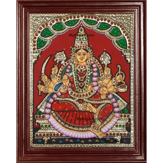 Ashta Lakshmi Tanjore Painting, AshtaLakshmi Tanjore Painting