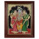 Krishna Bama Rukmani Tanjore Painting