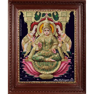 Shree Gaja Lakshmi Tanjore Painting