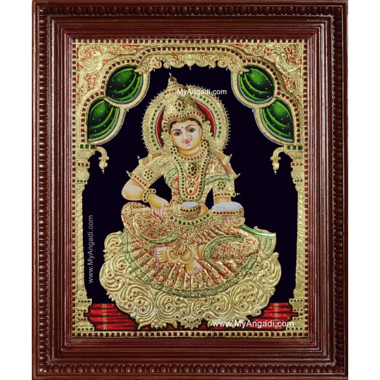 Sri Anna Lakshmi - Annapurani Tanjore Painting