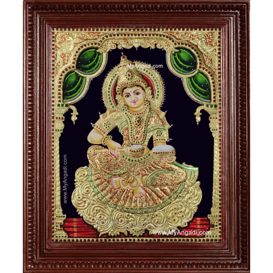 Sri Anna Lakshmi - Annapurani Tanjore Painting Sri Anna Lakshmi - Annapurani Tanjore Painting
