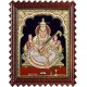 Saraswathi Devi Semi Embossed Tanjore Painting