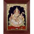 Saraswathi Devi Semi Embossed Tanjore Painting