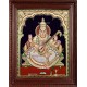 Saraswathi Devi Semi Embossed Tanjore Painting