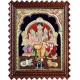 Lord Shiva Parvathi Ganesh Murugan Semi Embossed Tanjore Painting