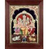 Lord Shiva Parvathi Ganesh Murugan Semi Embossed Tanjore Painting