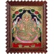 Gaja Lakshmi Semi Embossed Tanjore Painting