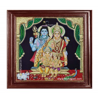 Shiva Family Tanjore Painting