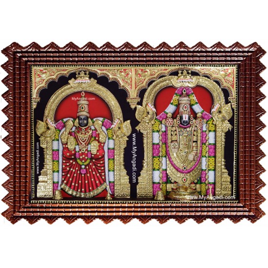 Balaji Padmavati Amman Tanjore Painting