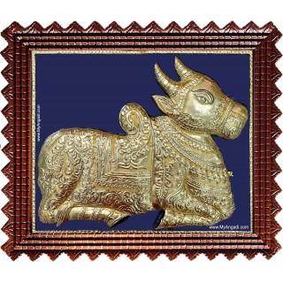 Nandhi Bagavan Shiva Vehicle Tanjore Painting