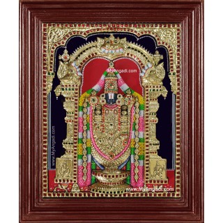 Tirupati Balaji 3d Embossed Tanjore Painting