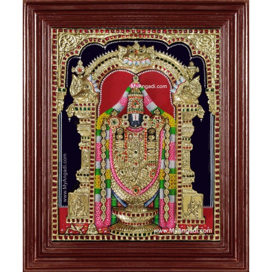 Tirupati Balaji 3d Embossed Tanjore Painting Tirupati Balaji 3d Embossed Tanjore Painting