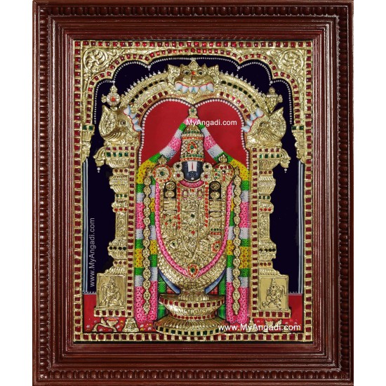Tirupati Balaji 3d Embossed Tanjore Painting
