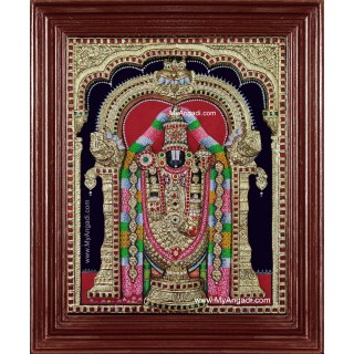 Tirupati Balaji 3d Embossed Tanjore Painting